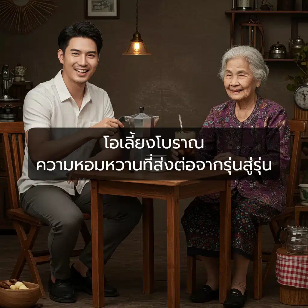 [ตัวอย่าง] โอเลี้ยงโบราณ ความหอมหวานที่ส่งต่อจากรุ่นสู่รุ่น